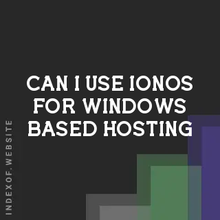 Can I use IONOS for Windows-based hosting? Banners