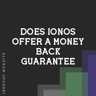 Does IONOS offer a money-back guarantee? Banners
