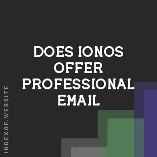 Does IONOS offer professional email? Banners