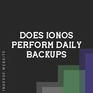 Does IONOS perform daily backups? Banners