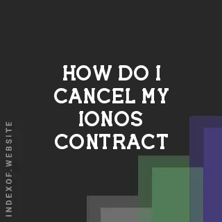 How do I cancel my IONOS contract? Banners