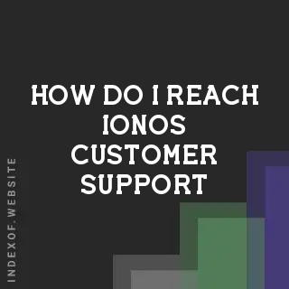 How do I reach IONOS customer support? Banners