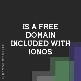 Is a free domain included with IONOS? Banners