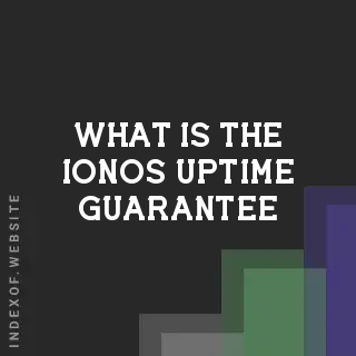 What is the IONOS uptime guarantee? Banners