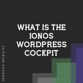 What is the IONOS “WordPress Cockpit“? Banners