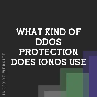 What kind of DDoS protection does IONOS use? Banners